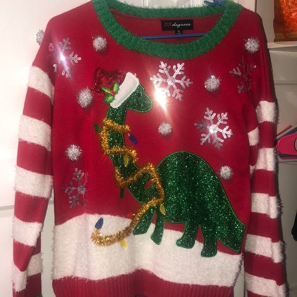 Tops - Dinosaur Christmas Sweater!